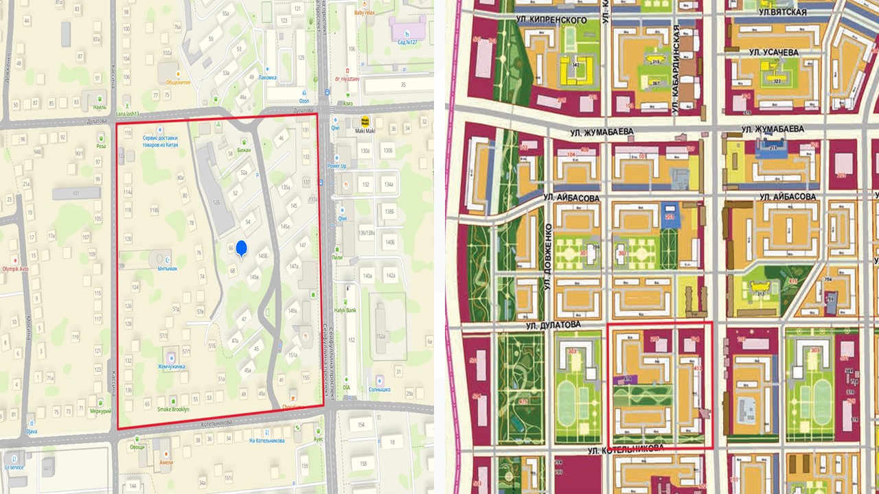 Объект - проспект Сейфуллина, Дулатова,Кассина, Котельникова