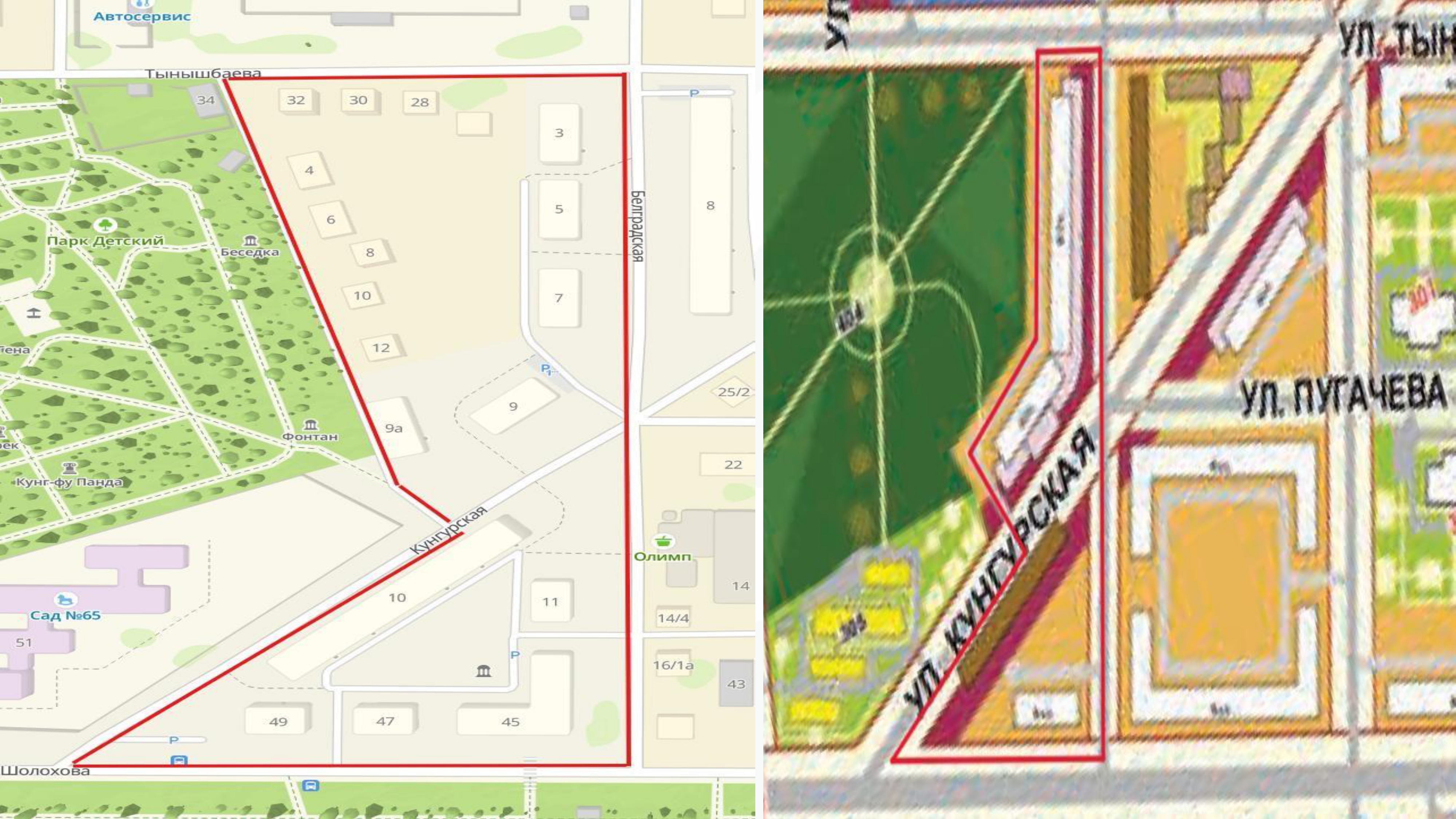 Объект - ул. Белградская, Шолохова, Кунгурская, Тынышпаева